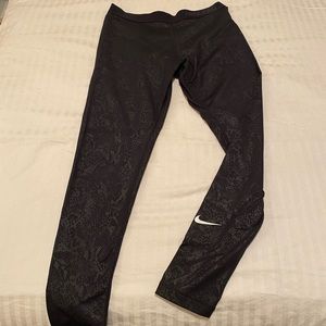 Nike Pro Snake Skin Dri Fit Leggings - Black